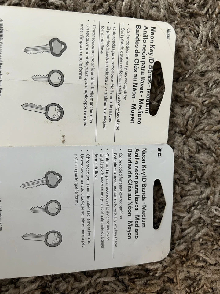 Hillman Neon Key ID Bands, Medium, Set of 8 - Image 3 of 3