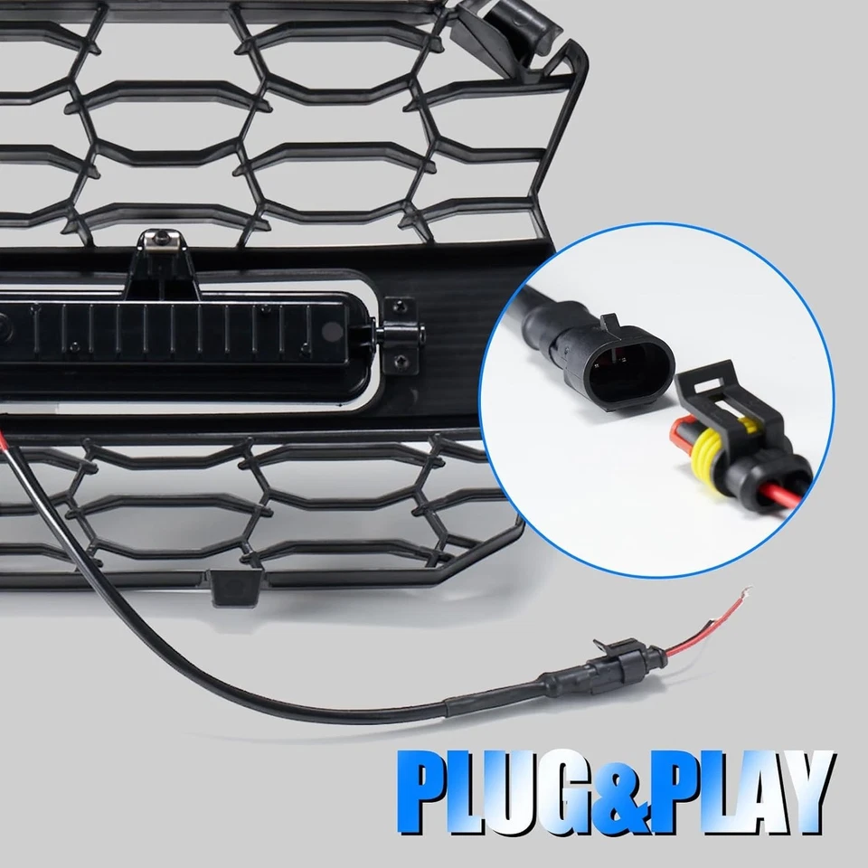 LED Front Mesh Grill with Light Bar for Polaris RZR XP 1000/XP 4 1000 2024+, ... - Image 3 of 4