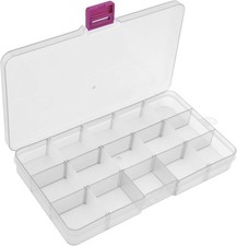 Customizable 17x10CM Plastic Organizer Box with Adjustable Dividers for Jewelry