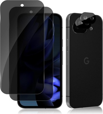 4PCS Privacy Screen Protector & Camera Lens Protector for Google Pixel 9A 5G