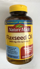 NATURE MADE FLAXSEED OIL 1400 mg 100 Softgels 11/2026 3 month supply