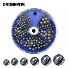 205Pcs Fishing Weight Sinkers 5 Sizes Weights Round Split Shot Sinker Fishing