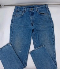 Carhartt Jeans Men's 36x34 Light Wash Denim B18 STW Traditional Fit Distressed