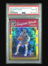 2016 Donruss Optic Dwayne Wade Gold /10 Ft LeBron James