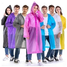 Regenmantel Wasserdicht Poncho Wiederverwendbar EVA Erwachsene Camping Festival Regenmantel Jacken