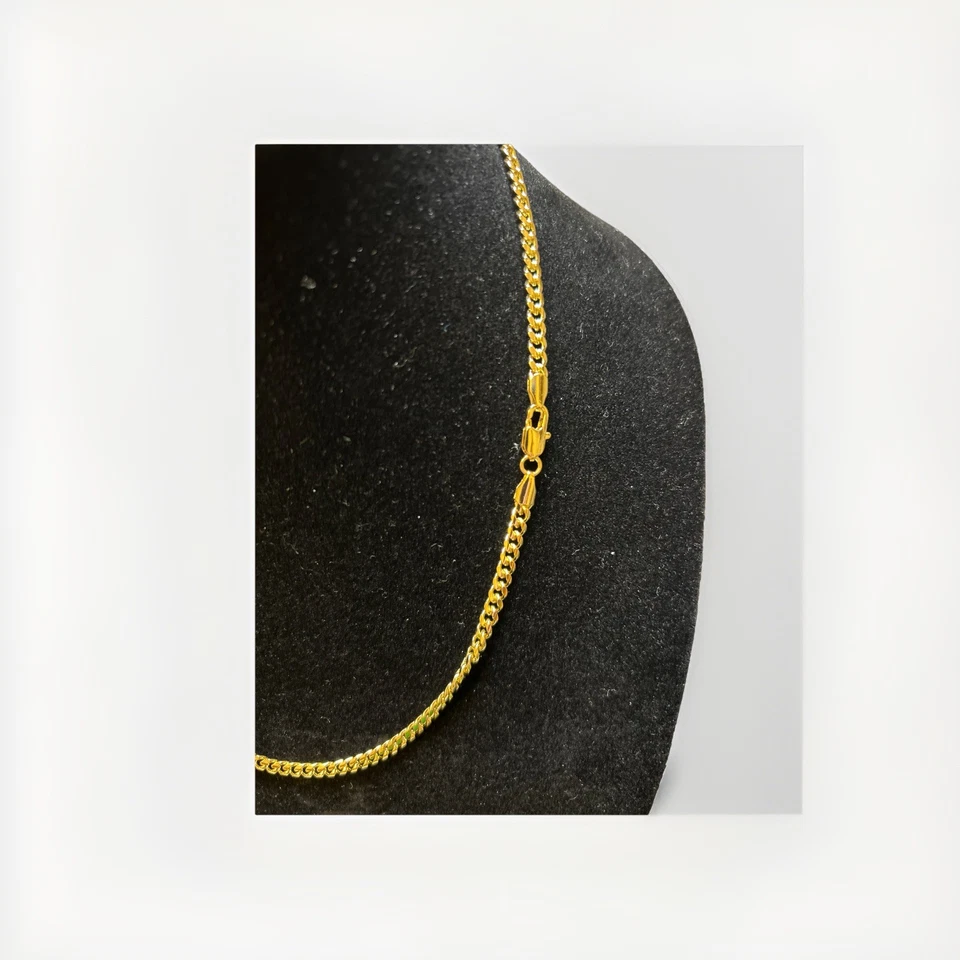 Collar de cadena de 20 pulgadas chapado en oro Níquel, libre hipoalergénico Foto 4 de 4