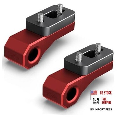  Bronco Rear Tow Hooks, Tow Point Hooks Fits Soft Shackles Towing Red Tow Hooks