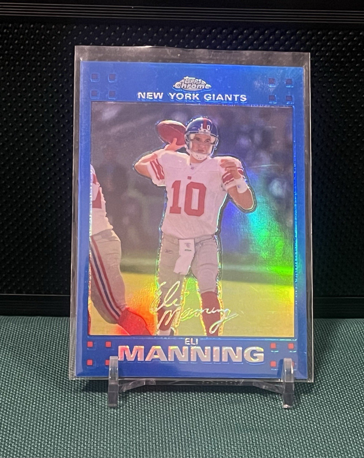 2007 Topps Chrome - Eli Manning #TC61 Blue Refractor