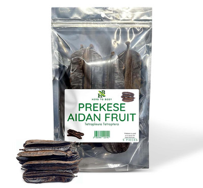 Prekese Aidan Fruit Organic - 5 Whole Pods, Tetrapleura Tetraptera, African Drie