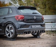  Edelstahl Race-Komplettanlage ab Kat  VW Polo 6 GTI Typ AW je 2x100mm BLACK