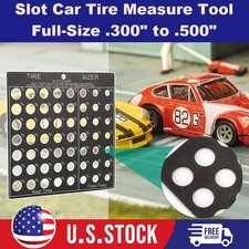For AMG HO Slot Car Tire Measuring Tool 0.300" to 0.500" Full Size Tire Gauge