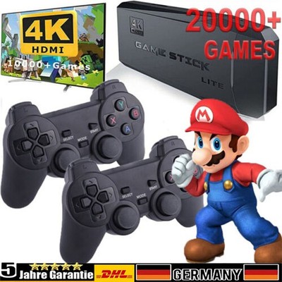 20000+ Retro Videospielkonsole 4K HD TV Spiel Stick 64GBw/2x Wireless Controller