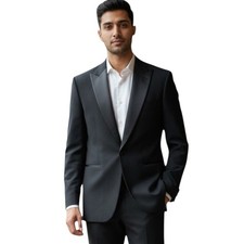 Vintage Bill Blass Black Classic Wool Tuxedo Jacket Size 40R