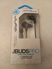 JLAB JBuds PRO Signature Wired Earbuds Universal Mic Music Control Black New