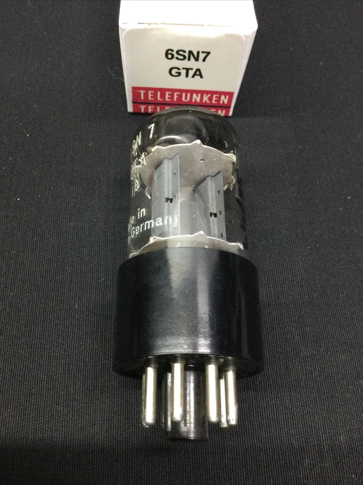 TUBO DE VACÍO DE AUDIO TELEFUNKEN 6SN7GTA Vintage Hecho en W Alemania PROBADO C.9054 Foto 3 de 3