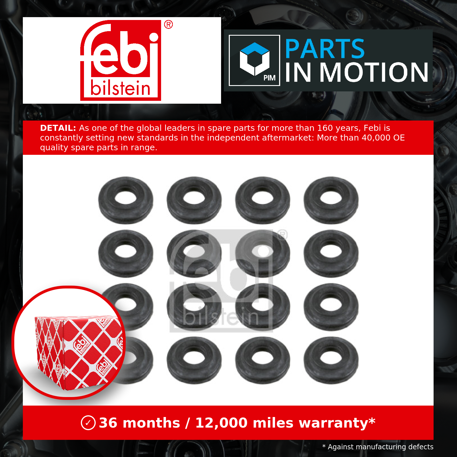 Rocker Cover Repair Kit fits RANGE ROVER Mk3 L322 4.4 02 to 09 LYF000030 Febi