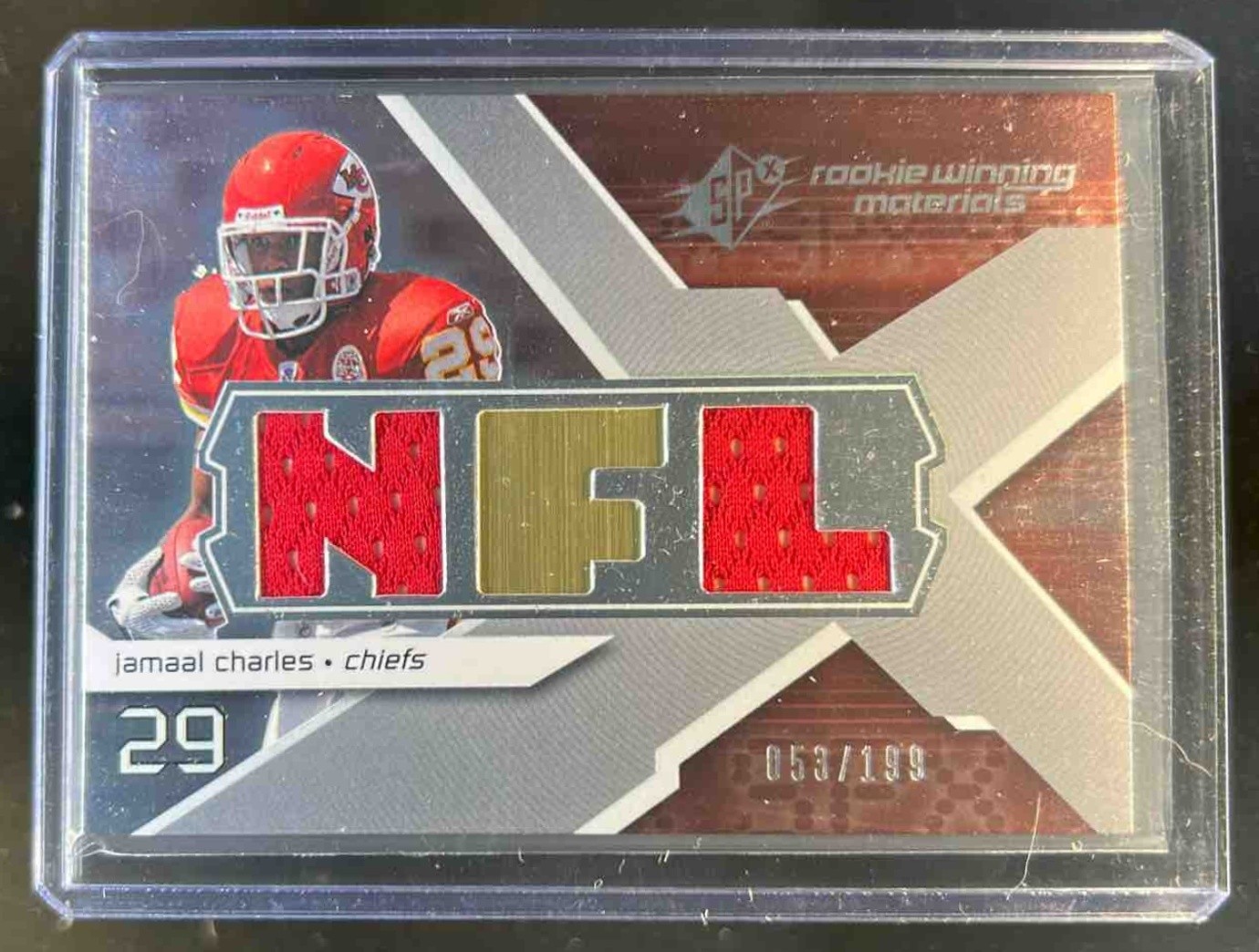 Jamaal Charles SPx Rookie Materials #RMJC Jersey # Dual