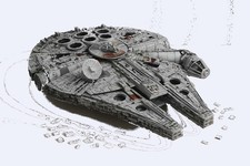 Millennium Falcon MOC Generic Brick Set Large Display Model 7500+ pcs| No box