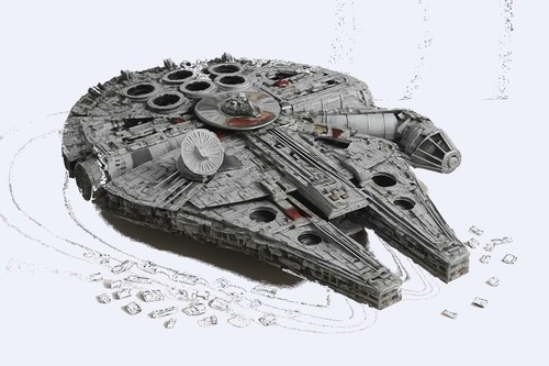 Millennium Falcon MOC Generic Brick Set Large Display Model 7500+ pcs| No box