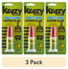 Krazy Glue All Purpose Brush-On Super Glue 5g / 0.18 oz Bottles (Pack of 3)