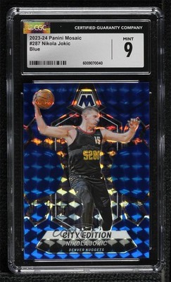2023-24 Panini Mosaic City Edition Blue Prizm 2/199 Nikola Jokic #287 0z5u