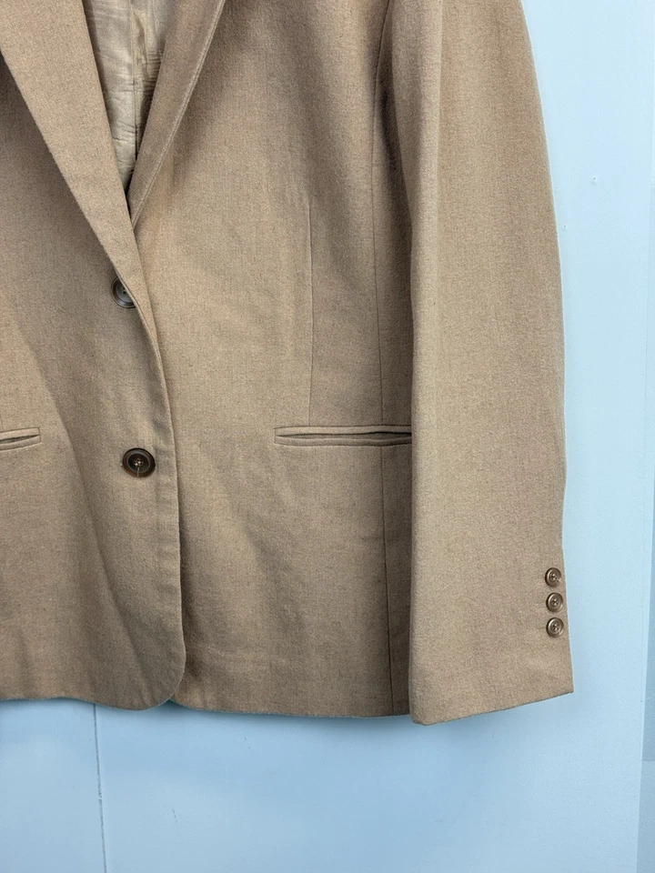 Blazer vintage de mezcla de lana Chadwicks para mujer 16 chaqueta preppy color tostado camel Foto 3 de 4