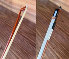 4/4 Size Violin Bow. Brazilwood Stick. Natural Mongolian Horsehair