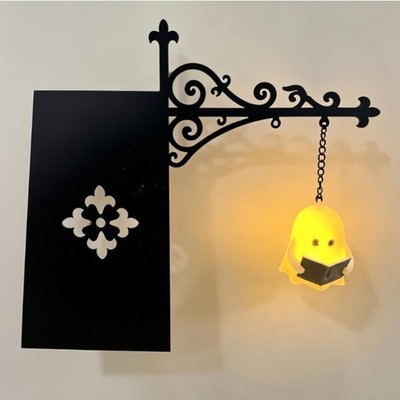 Ghost Library Lantern Bookshelf Light Decor Reading Book Lover Gift LED US