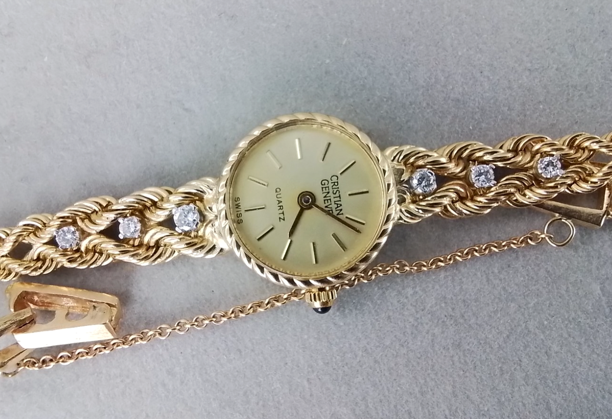 Solid 14k Christian Geneve Watch 14k Vintage Christian Geneve 14K