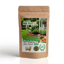 AGRICAS Wool Pellet Organic Fertilizer 17 oz – Sheep Wool, Indoor/Outdoor Use