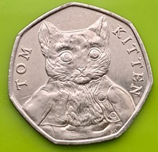 UNC 2017 BEATRIX POTTER Tom Kitten 50p coin Fifty Pence Uncirculated