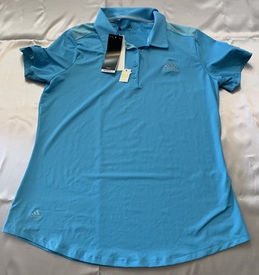 Adidas Shirt Polo Ultimate365 Womens Medium Blue UPF 50 AJGA Greenwood Golf