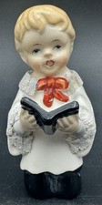 Vintage Christmas Figurine Kneeling Choir Boy Lace Foreign