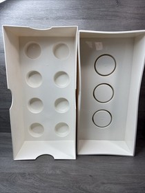 Gray Lego Storage Brick Cube Stackable 8 Stud Box Container 9.75&rdquo; X 19&rdquo; X 7&rdquo;