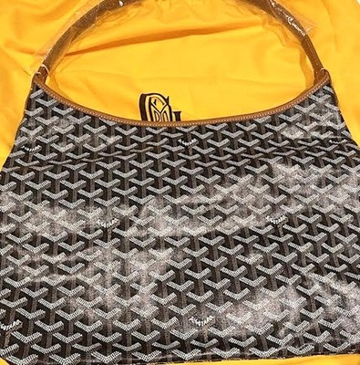 Goyard Boheme Hobo Bag Shoulder Purse Pouch Brown Black Woman Auth