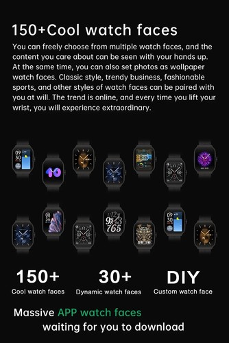 Neu AMOLED Smart Watch 1,96 Zoll 3D Flexibler Gebogener Bildschirm Bluetooth Anruf Herz - Bild 13 von 31