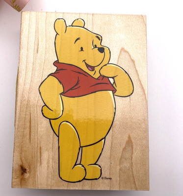 Laughing Pooh~Disney Large Rubber Stamp~3'' X 4''~All Night Media #997-J03