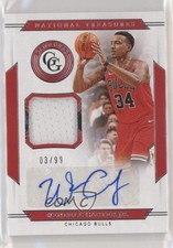 2019-20 Panini National Treasures Game Gear 3/99 Wendell Carter Jr Auto ib6