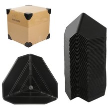 50pcs Heavy Duty Packaging Plastic Corner Protectors, 60mm, Black, PP PE, Pac...
