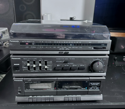 Panasonic SG-HM09A Vintage Stereo System Turntable Dual Cassette