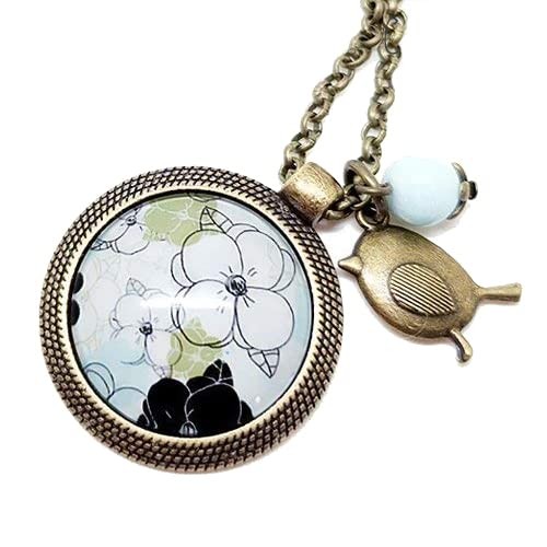 Collier femme bohème fleurs japonaises idée cadeau anniversaire maman