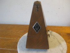 Vintage Wittner Metronome NOT WORKING Made in Germany Wind Up Wood Grain Pyramid
