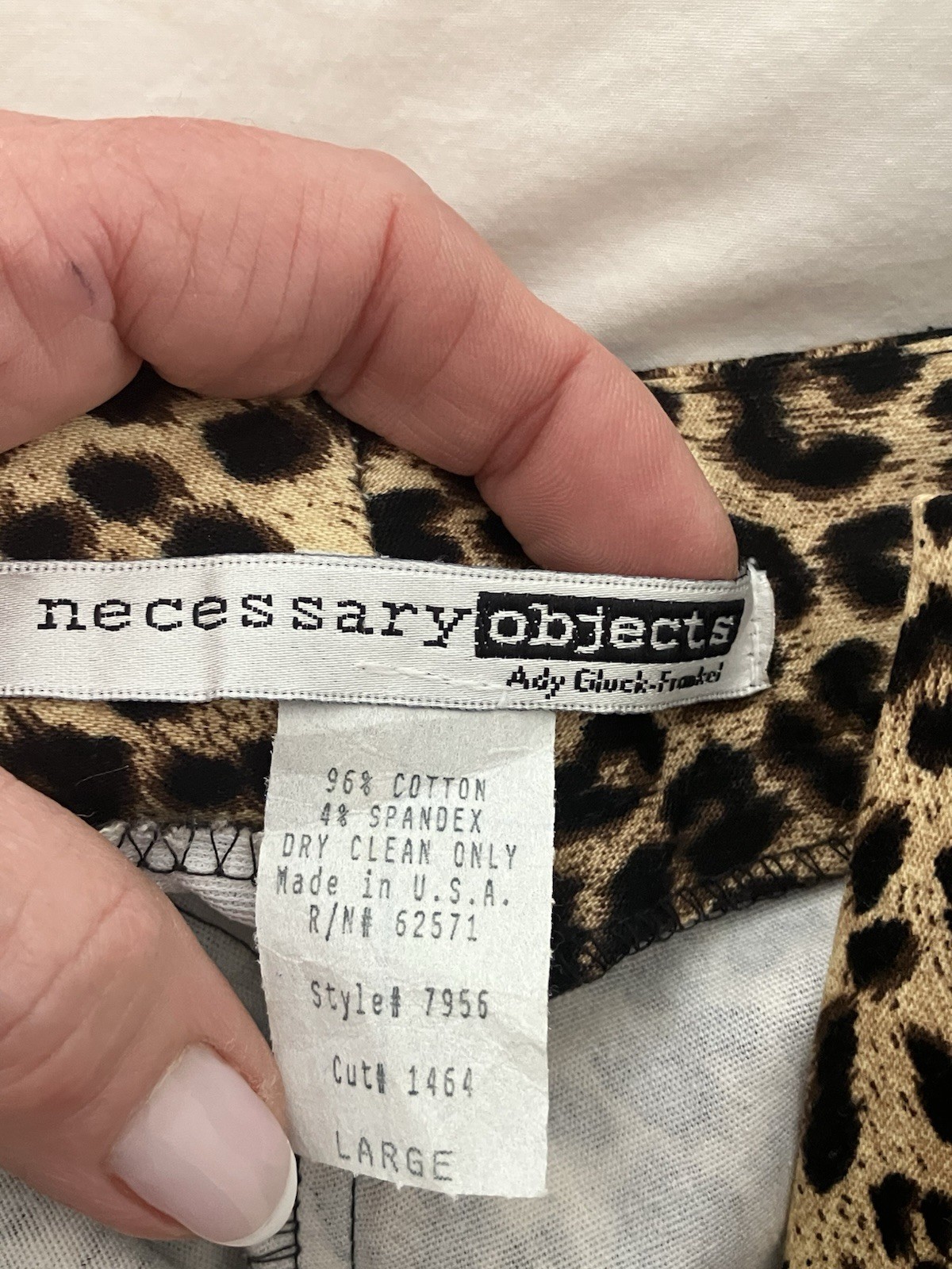 Necessary Objects leopard, cropped flared Cotton … - image 2