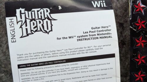 🔥NEW/UNUSED🔥 Nintendo Wii Guitar Hero Les Paul Stickers Only - Picture 2 of 8