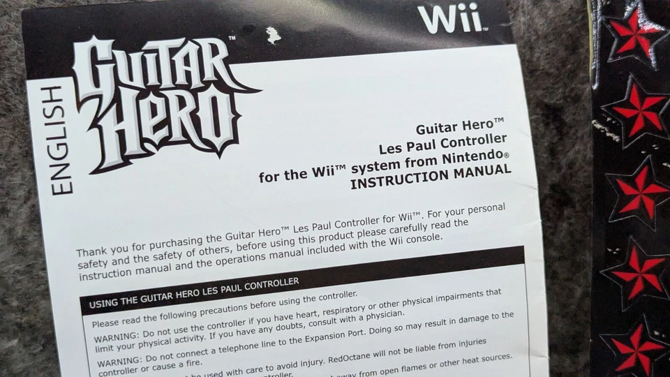 🔥NEW/UNUSED🔥 Nintendo Wii Guitar Hero Les Paul Stickers Only - Image 2 of 4