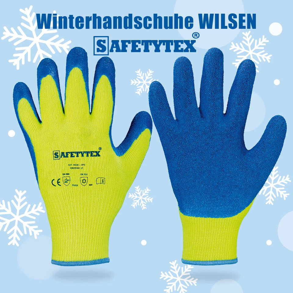 Arbeitshandschuhe Winter Handschuhe Winterhandschuhe Latex beschichte Safetytex - Bild 2 von 4