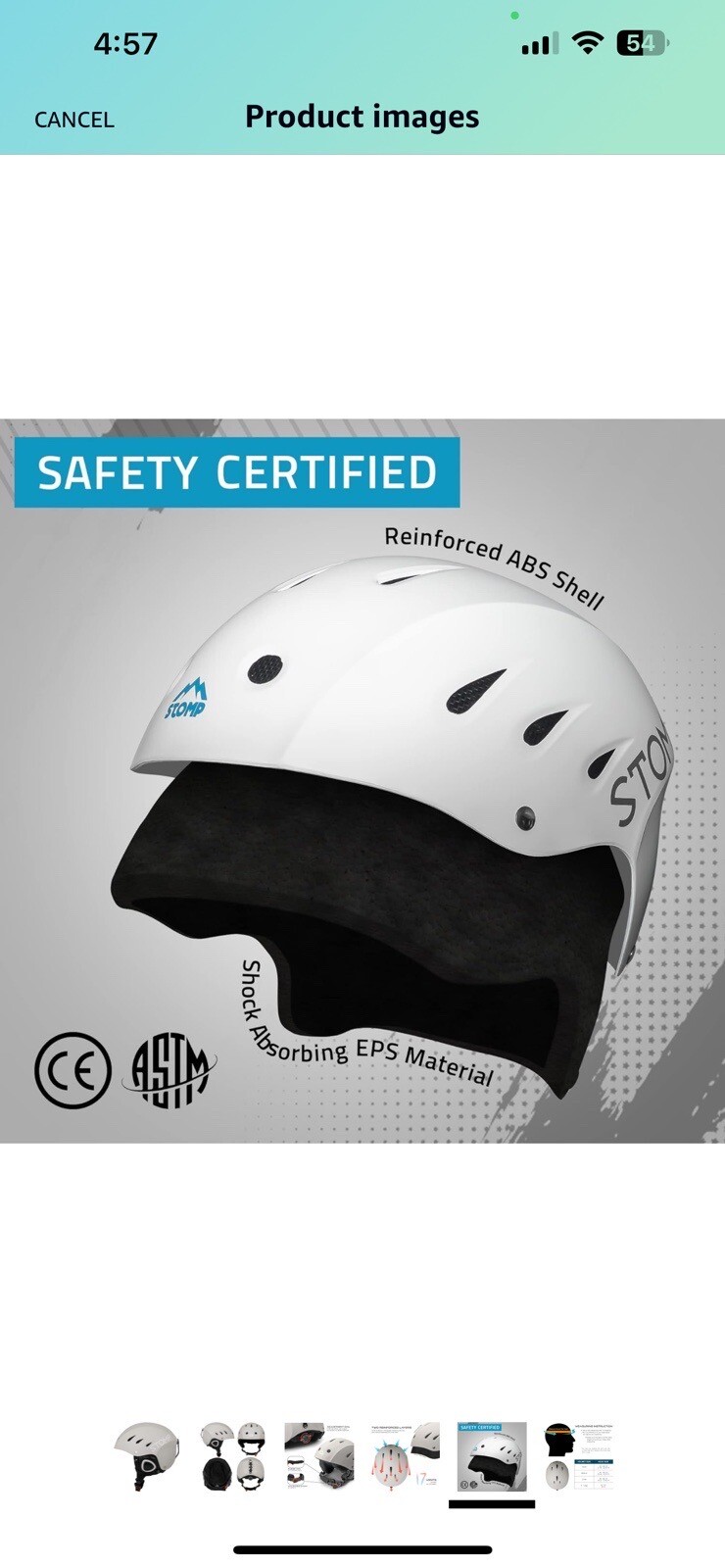 STOMP VS610 Ski & Snowboarding Snow Sports Helmet Matte Grey Small eBay