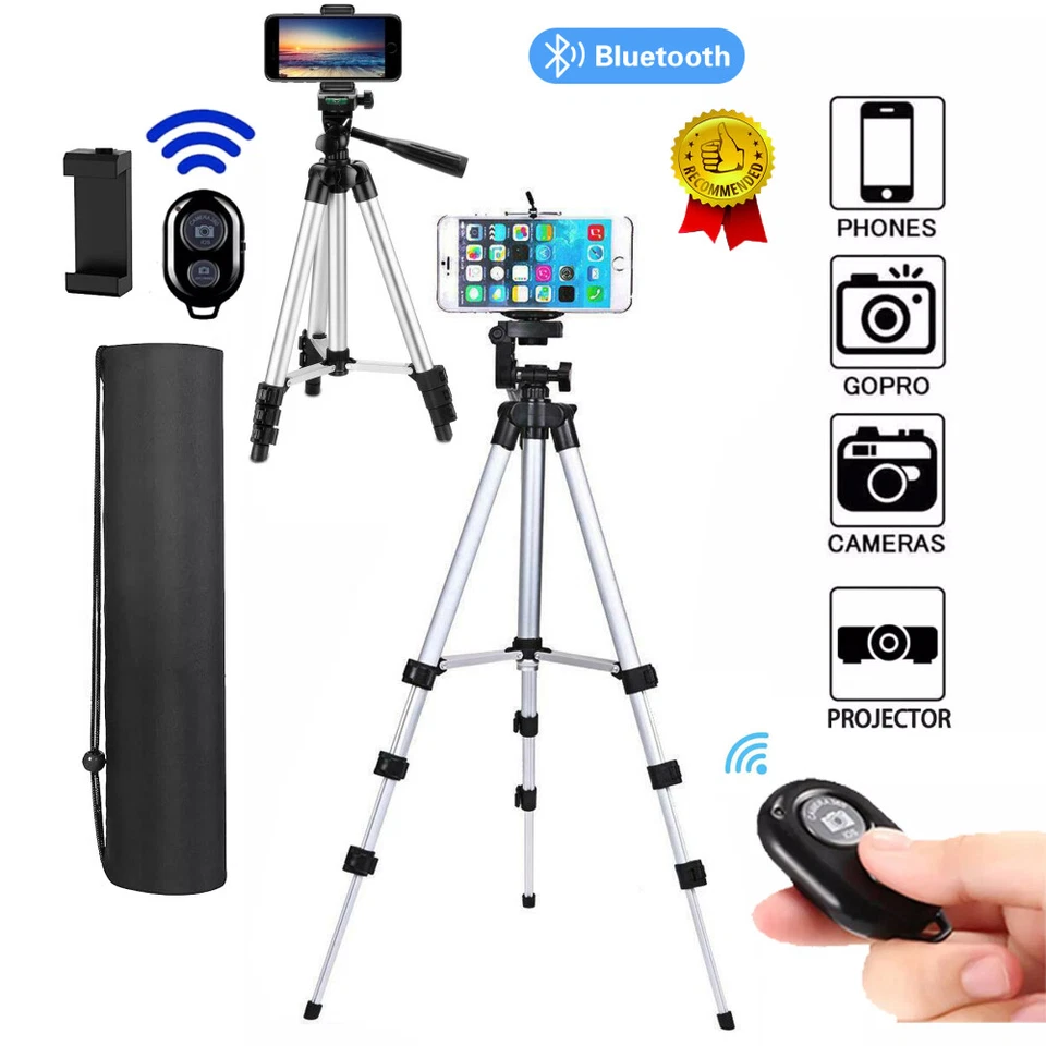 Smartphone Handy Stativ mit Fernbedienung Halterung für Fotostativ Videostativ - Bild 3 von 4