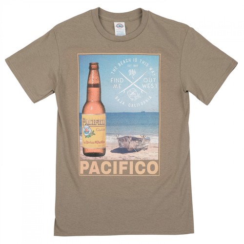 Pacifico The Beach is This Way T-Shirt Beige - Bild 2 von 16