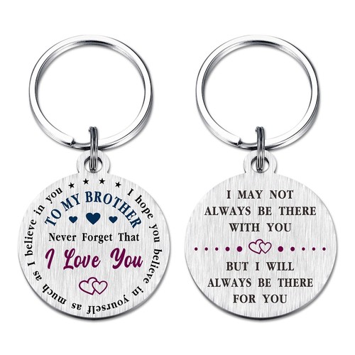 Brother Graduation Gifts- Keychain for Brother Father's Day Birthday Christmas